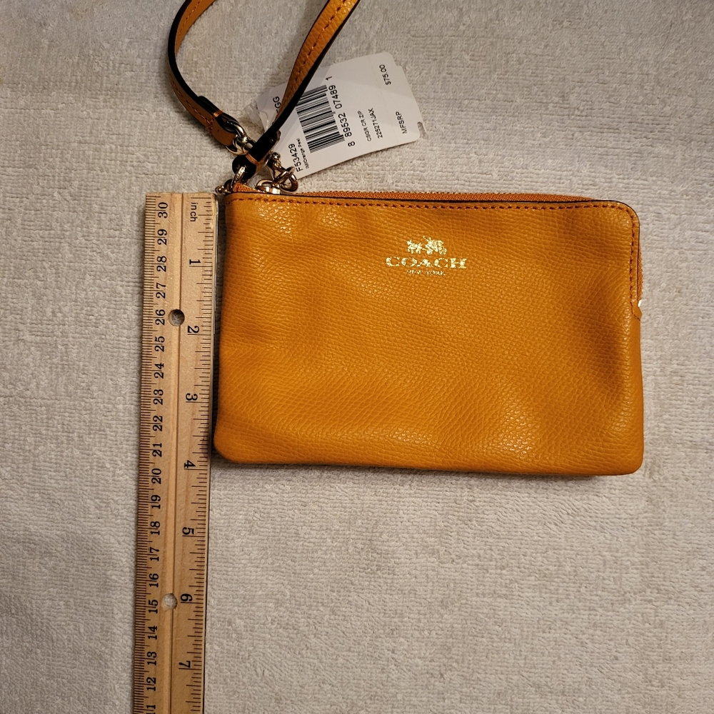 Coach corner zip Wristlet